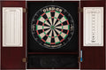 Solid Wood Cabinet and Sisal Bristle Dartboard Bundle A295