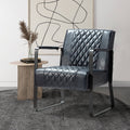 Blue PU Tufted Back Chair D525779