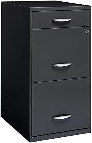 18 inch 3 Drawer Metal File Cabinet with Pencil Drawer Charcoal A3522
