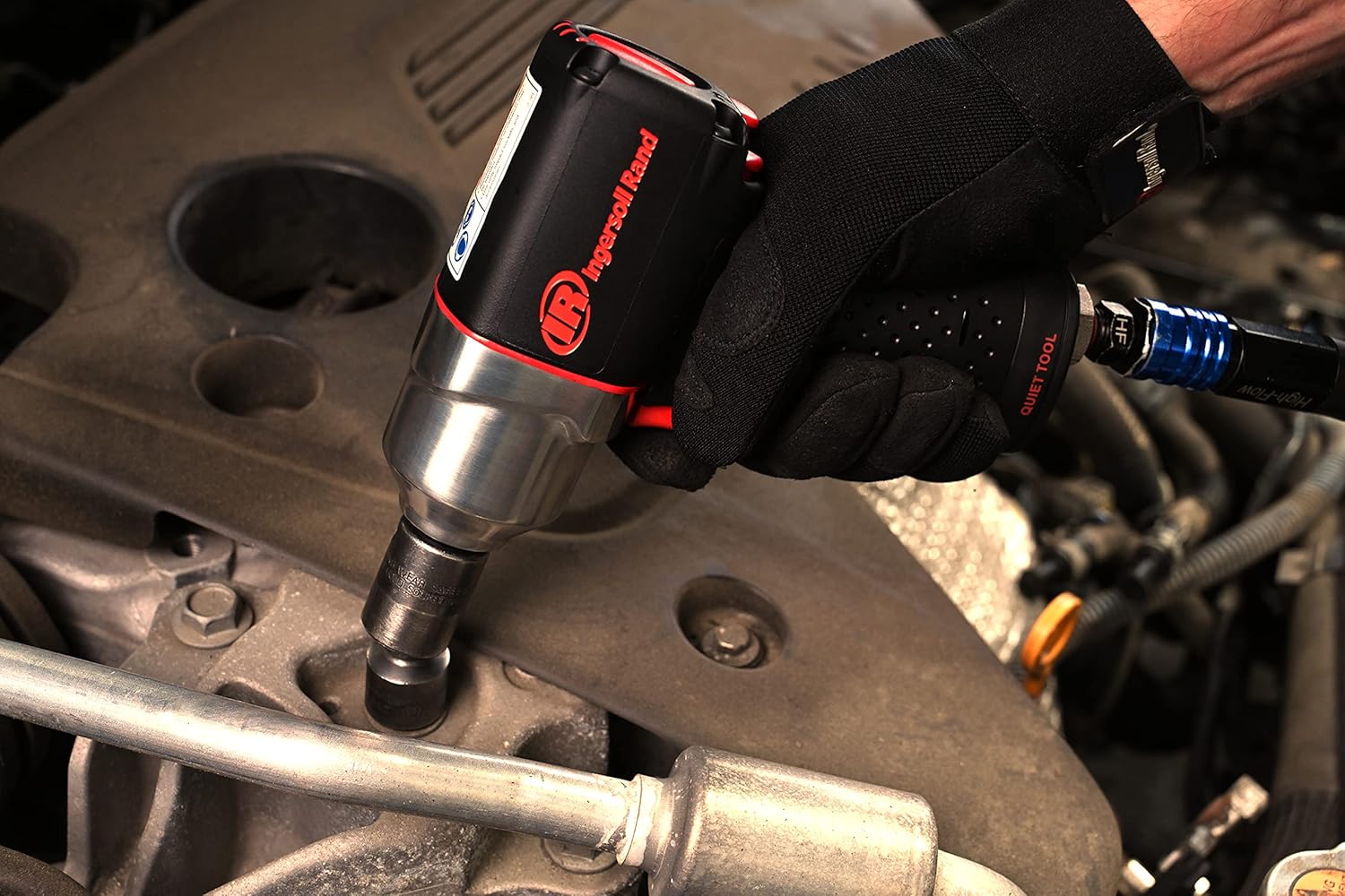 3/8" Drive Air Impact Wrench, 300 ft-lbs Max Torque, 15,000 RPM, Black Q6003