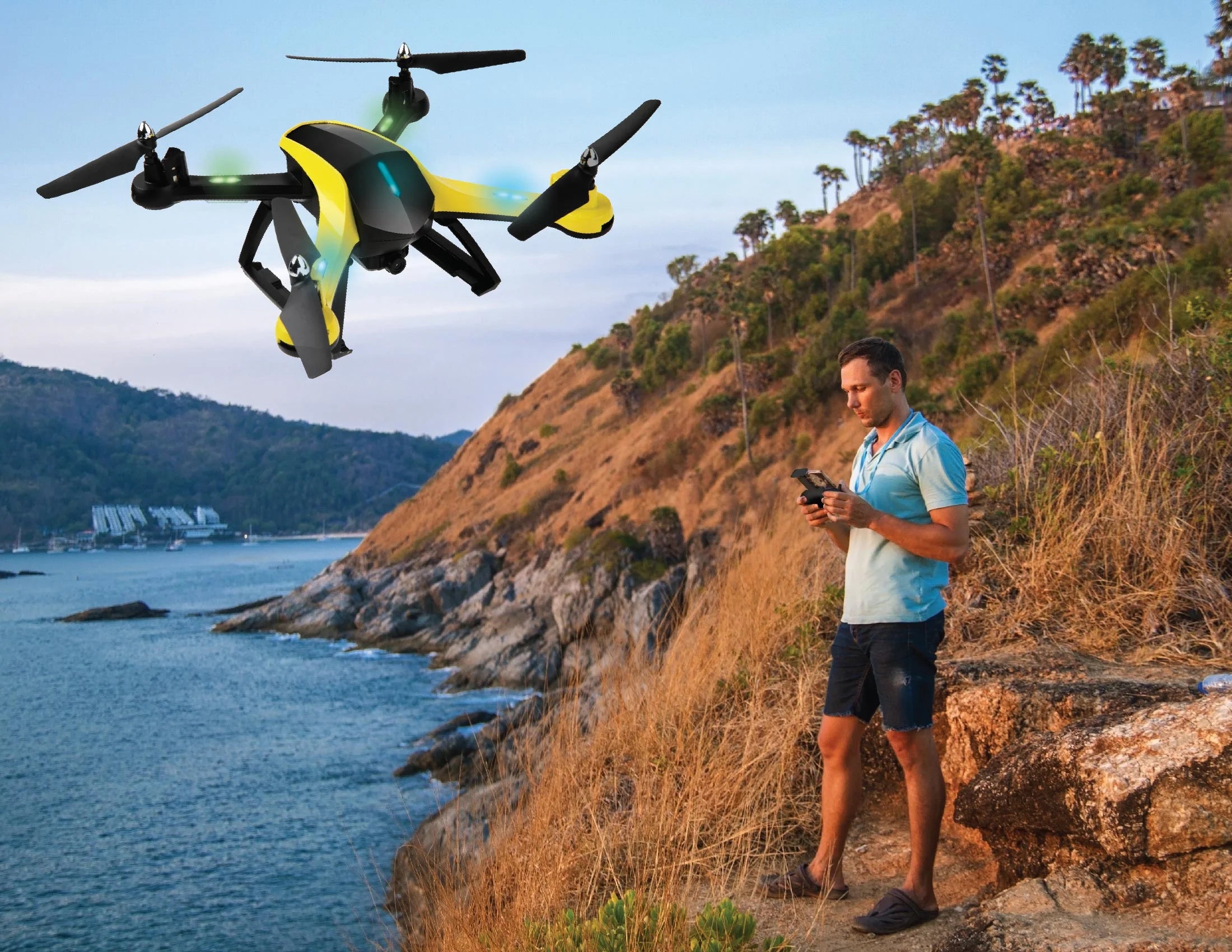 Black and Yellow Aerial Camera Drone A656