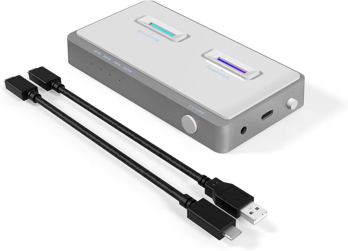 M.2 NVMe Dual-Bay Docking Station with Offline Clone Function Z8740
