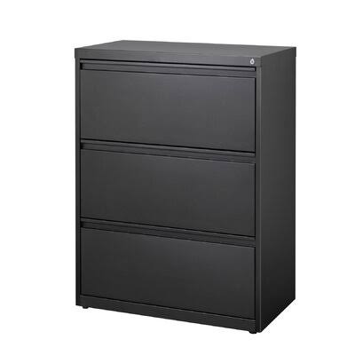 Black 3-Drawer Lateral File B105