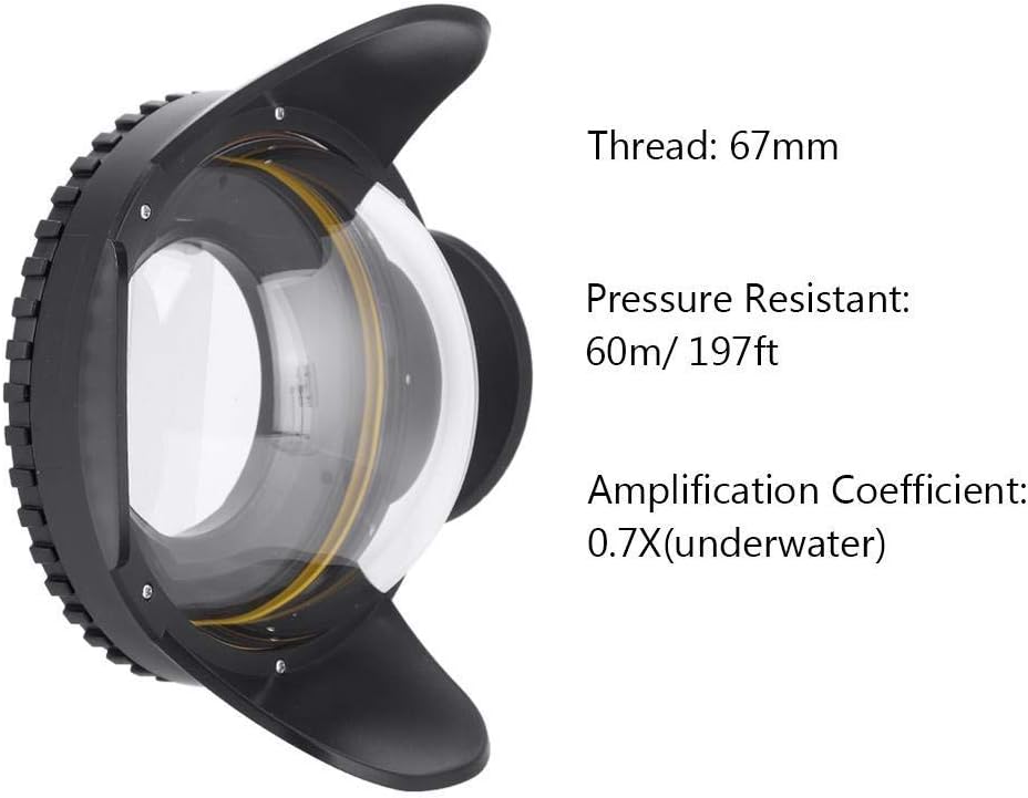 67mm Fisheye Wide Angle Lens Underwater Camera Housing Case H405