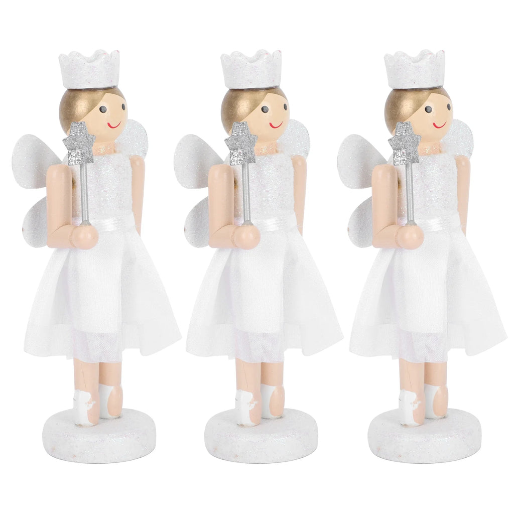 3Pcs Wooden Nutcracker Doll Toys P1316