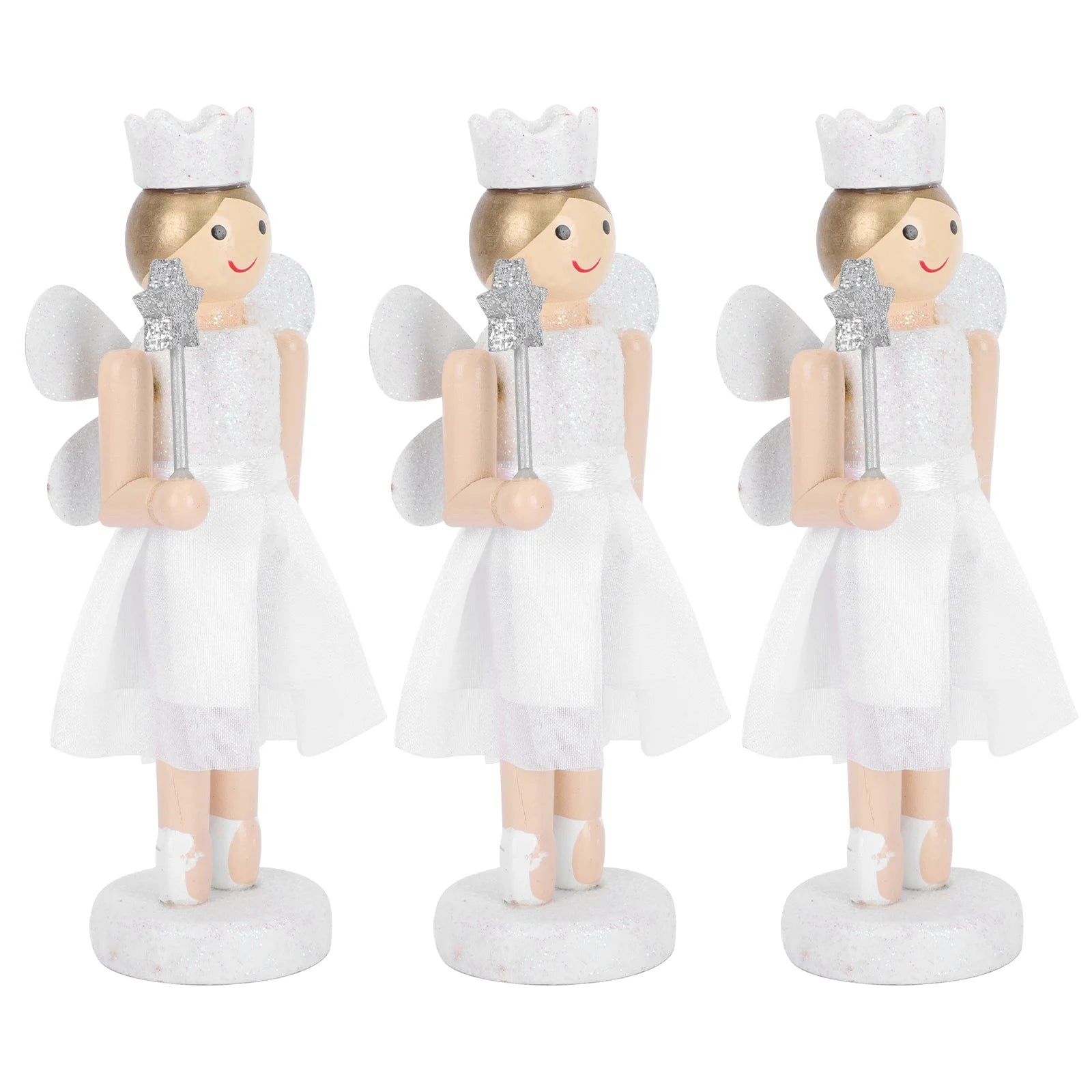 3Pcs Wooden Nutcracker Doll Toys P1316