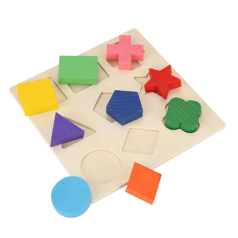 Wooden Geometry Shape Stacking Block Puzzle V49231