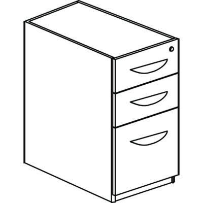 Box/Box/File Credenza Pedestal T833