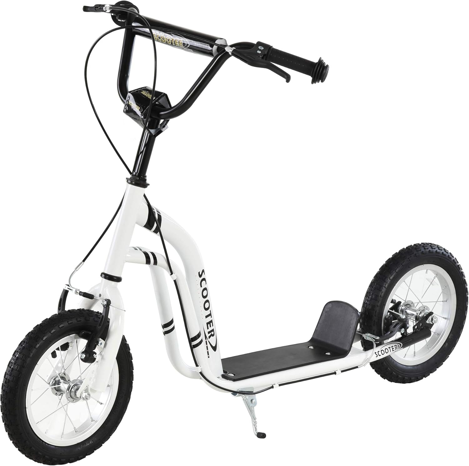 White 12-Inch Youth Scooter with Dual Brakes E416577