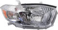 Passenger Side Halogen Headlight for Toyota Highlander 2011 2012 2013 D605508