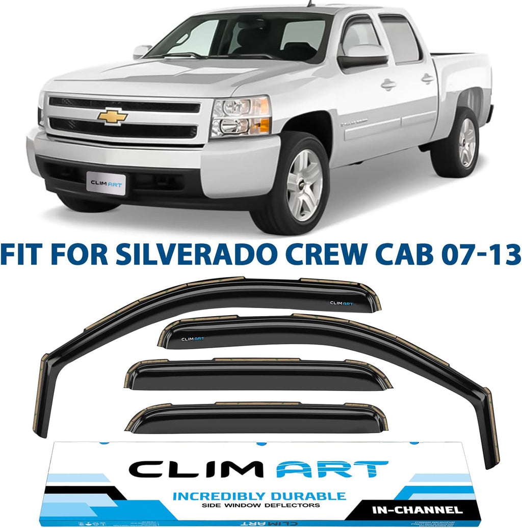Rain Guards for Chevrolet Silverado/GMC Sierra 1500 Crew Cab, 4pcs K558