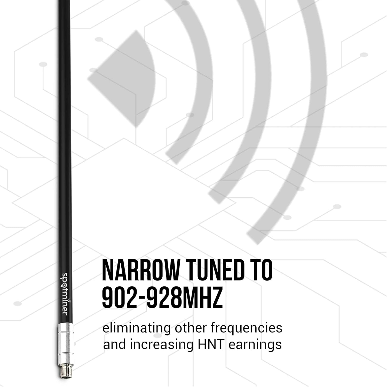 Hotspot Antenna System with Low Loss 400 Coaxial Cable & Extra Long 8 DBI Antenna V9281