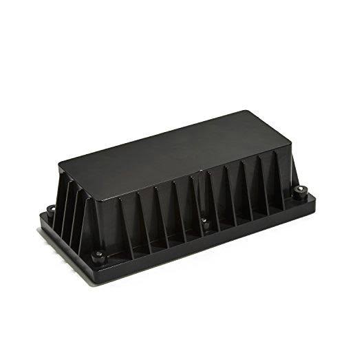 Solar Brick Landscape Path Light, 8x4 Recessed Polyresin Paver, 12 Warm White LEDs X8117