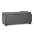 Stone Grey Storage Ottoman N8750