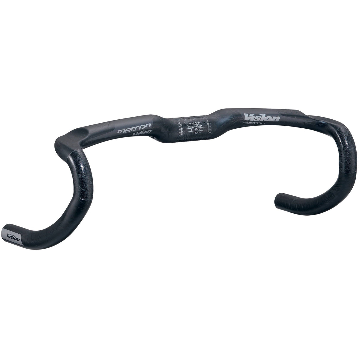 Black/Grey 31.8mm 400mm Carbon Handlebar O3359