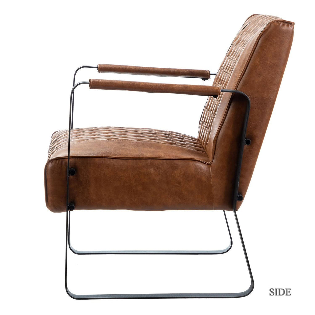 Blue PU Tufted Back Chair D525779