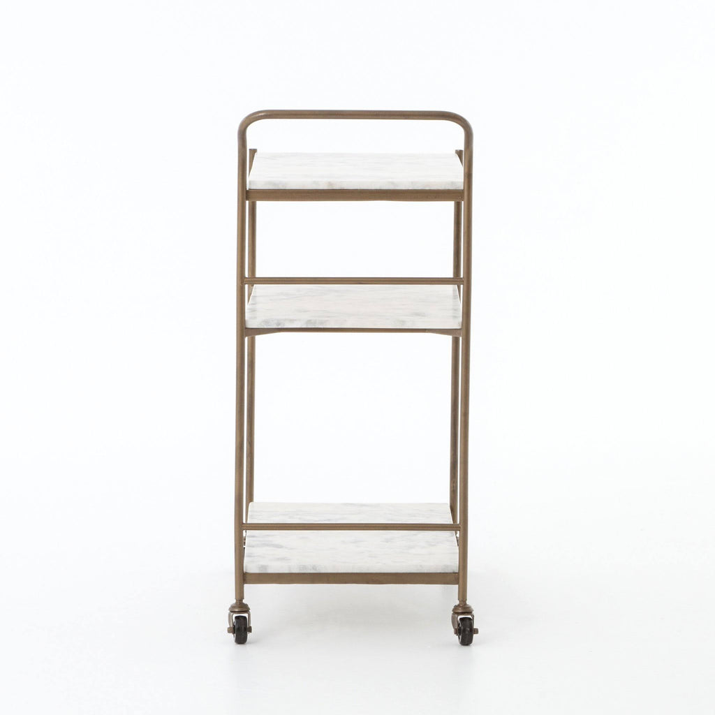 Rectangular Bar Cart Antique Brass L8567