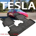 Black TPE All Weather Floor Liners for Tesla Model Y N577