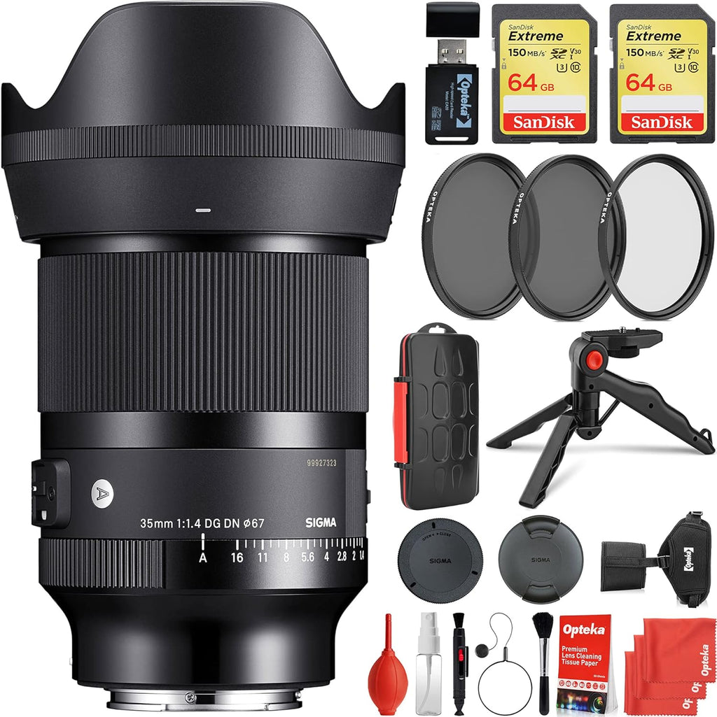 35mm f/1.4 DG DN Art Lens Leica L-Mount Bundle with 2X 64GB Extreme Memory Cards S4274