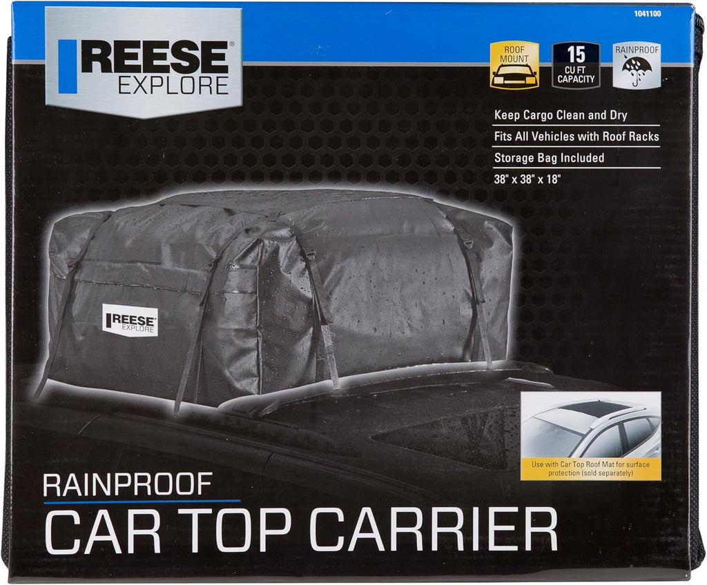 Rainproof Car Top Carrier 15 Cubic Feet Pack of 2 H33991