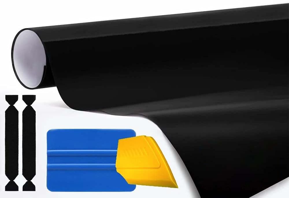 Gloss Black Vinyl Wrap Roll 4ft x 5ft Pack of 2 R86425