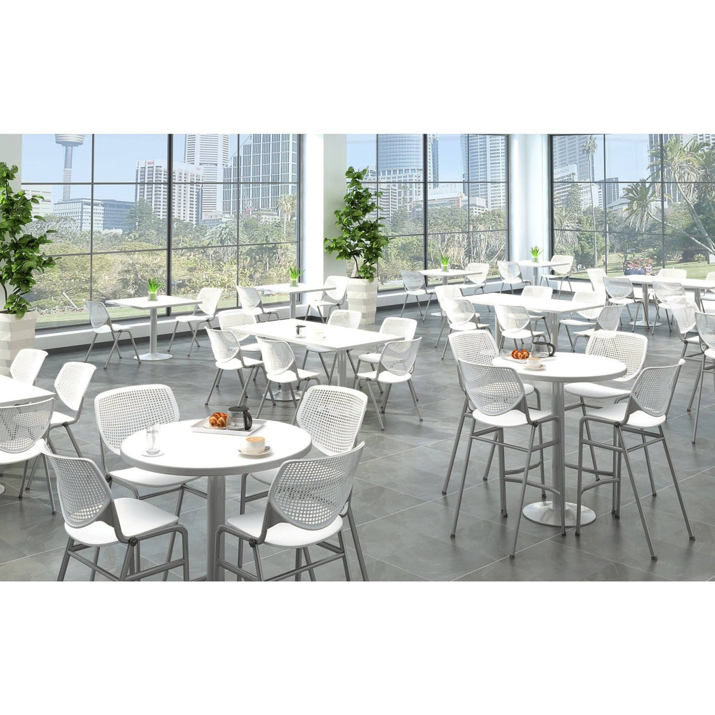 Round Pedestal Table with Silver Base M751