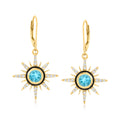 18kt Gold Over Sterling Celestial Drop Earrings E217