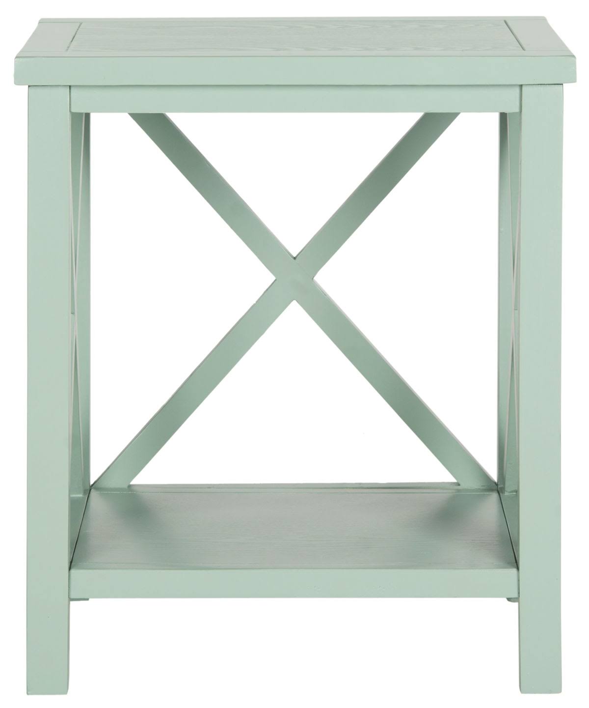 Dusty Green Cross Back End Table I820