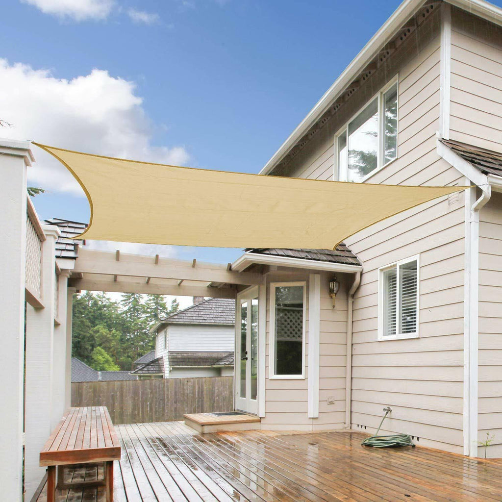 7x13 Rectangle Sun Shade Sail Canopy Sunshade U434