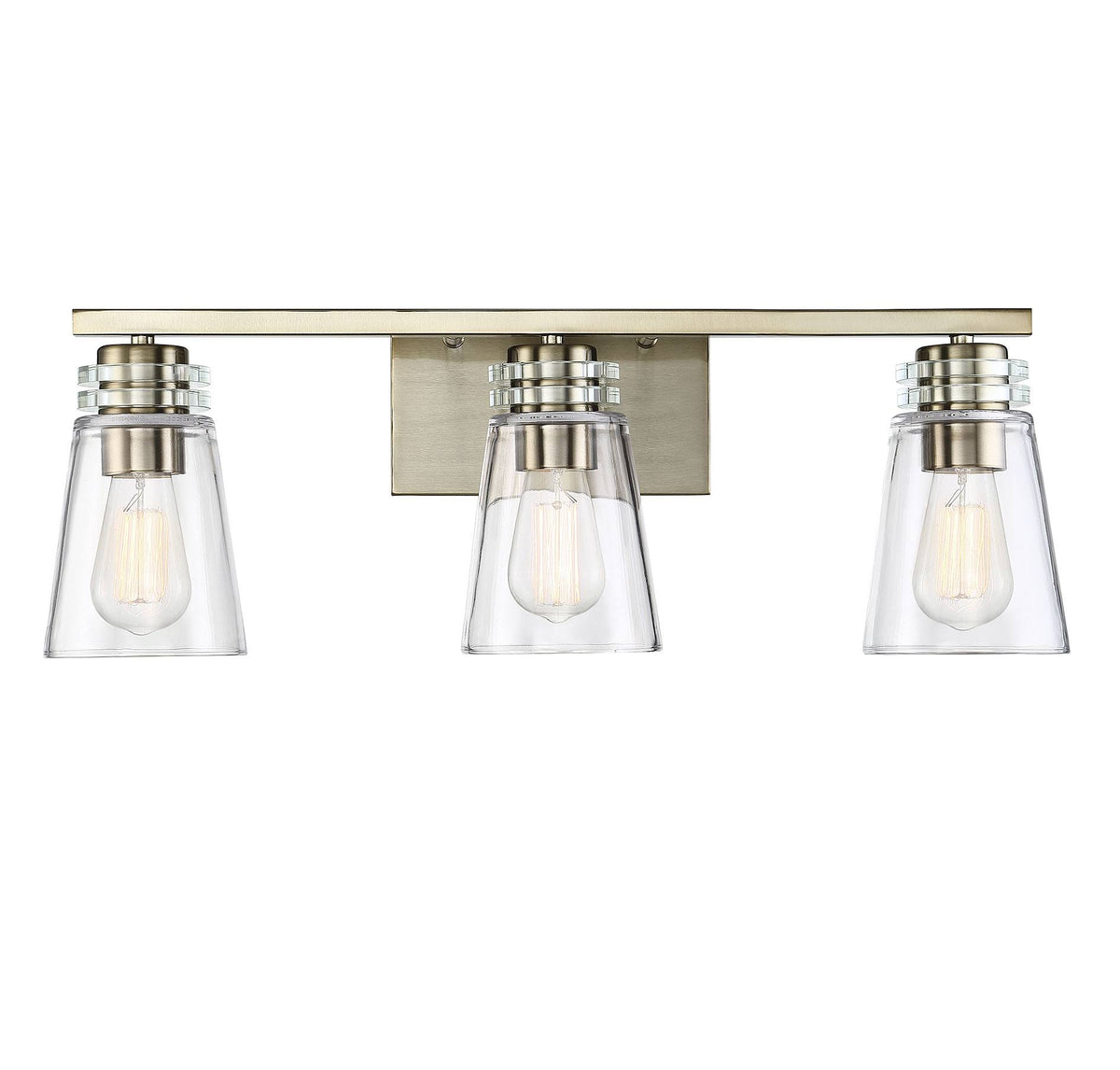 3 Light Noble Brass Bath Bar E8797