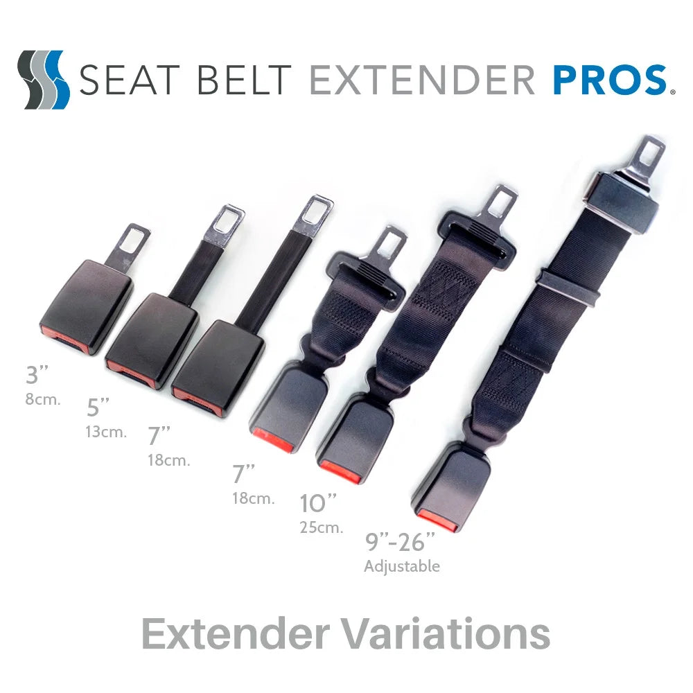 Black 7 Inch Seat Belt Extender J4129