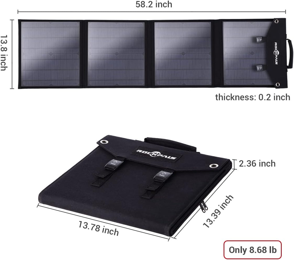 Foldable 60W Solar Panel Charger with USB Ports P147