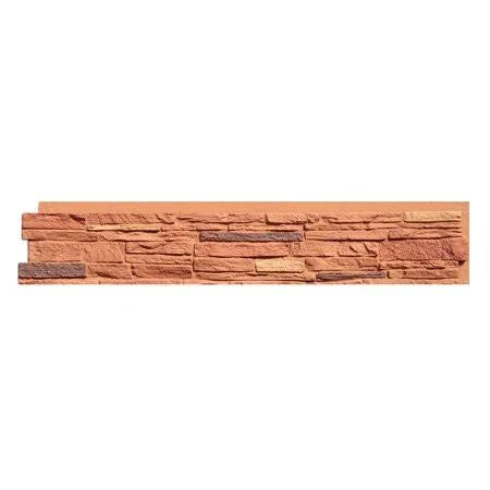 Faux Polyurethane Stone Siding Panel Slatestone Arizona Red A5226