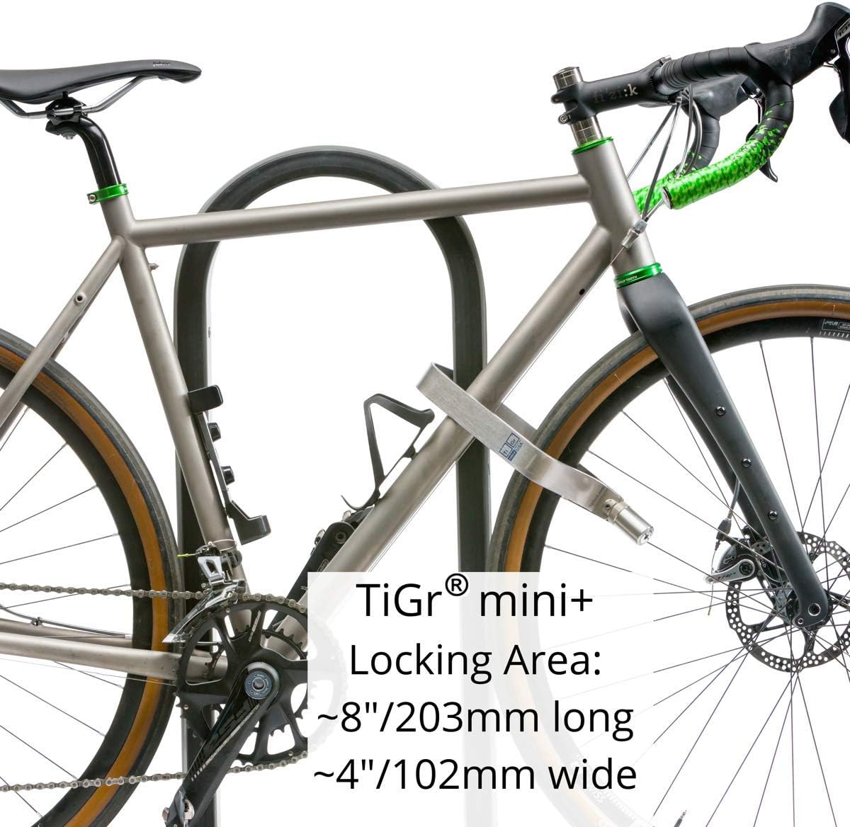 Titanium Bicycle U Lock with Mounting Clip, 2 Keys P6133