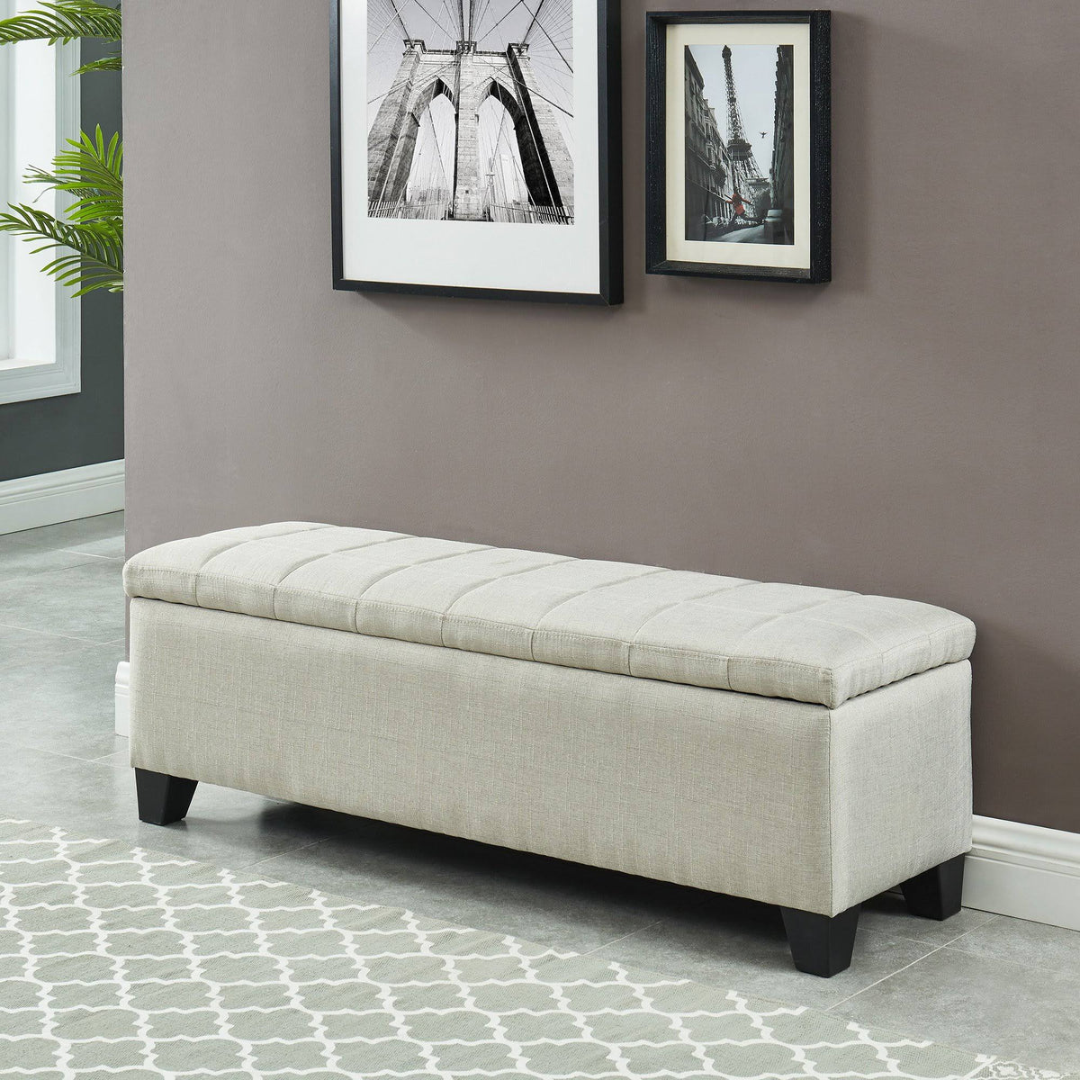 Storage Ottoman Grey Blue P944812