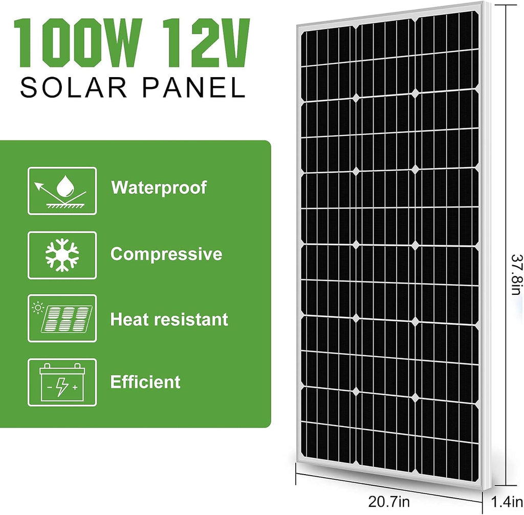400 Watt 24 Volt Solar Panel Kit with 4pcs 100W Solar Panels and 60A Charge Controller G1792