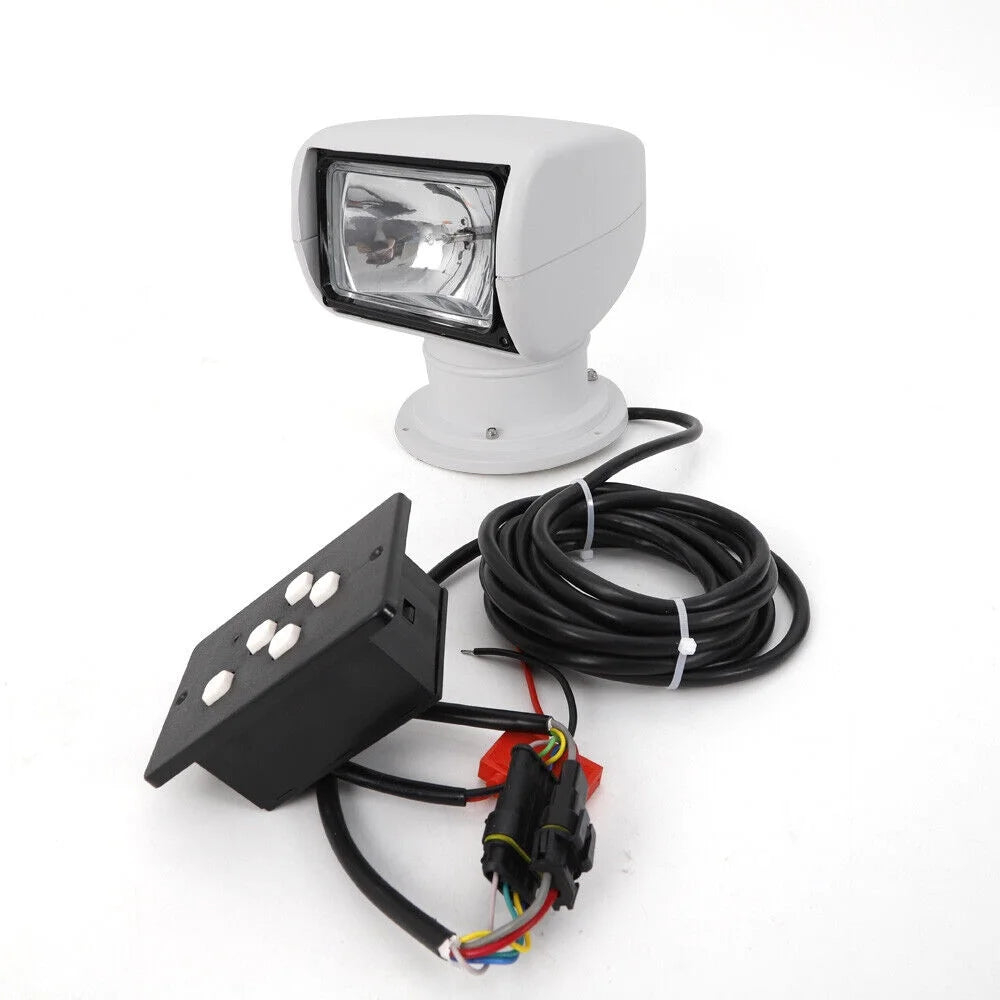 12V 100W Marine Spotlight Remote Control Searchlight 360° Rotate Waterproof O892