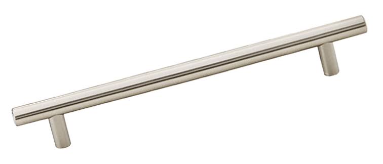 Brass Bar Cabinet Pull 24 inch Center-to-Center Satin Nickel Z496927