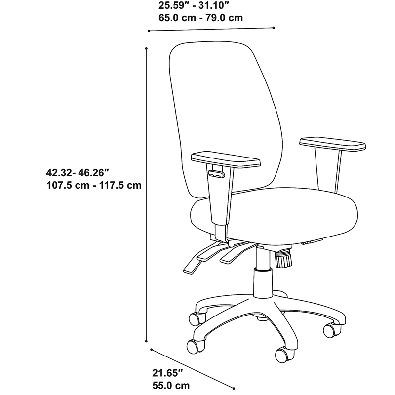High Back Office Chair in Black L932