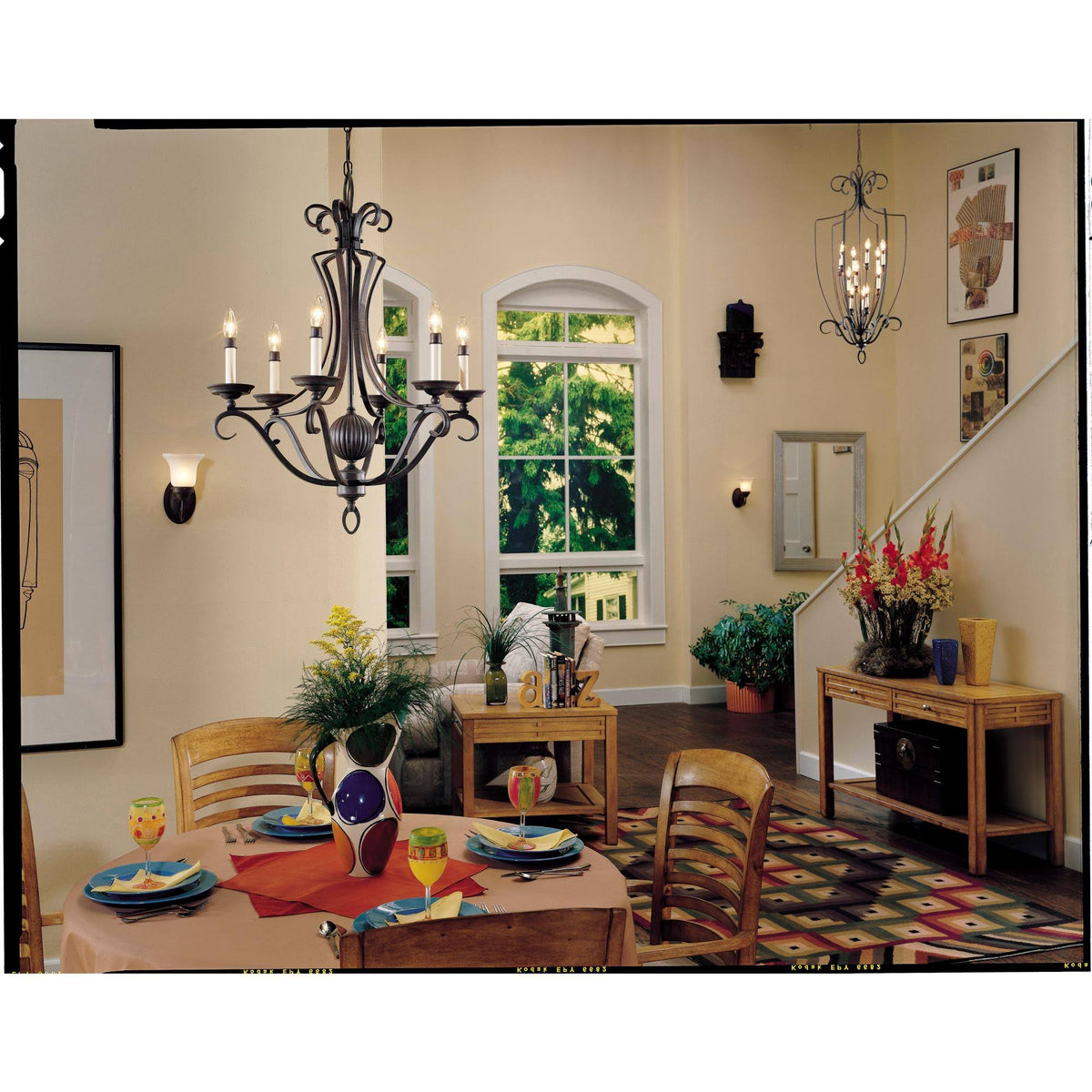 Antique Bronze Flush Mount Light N25599