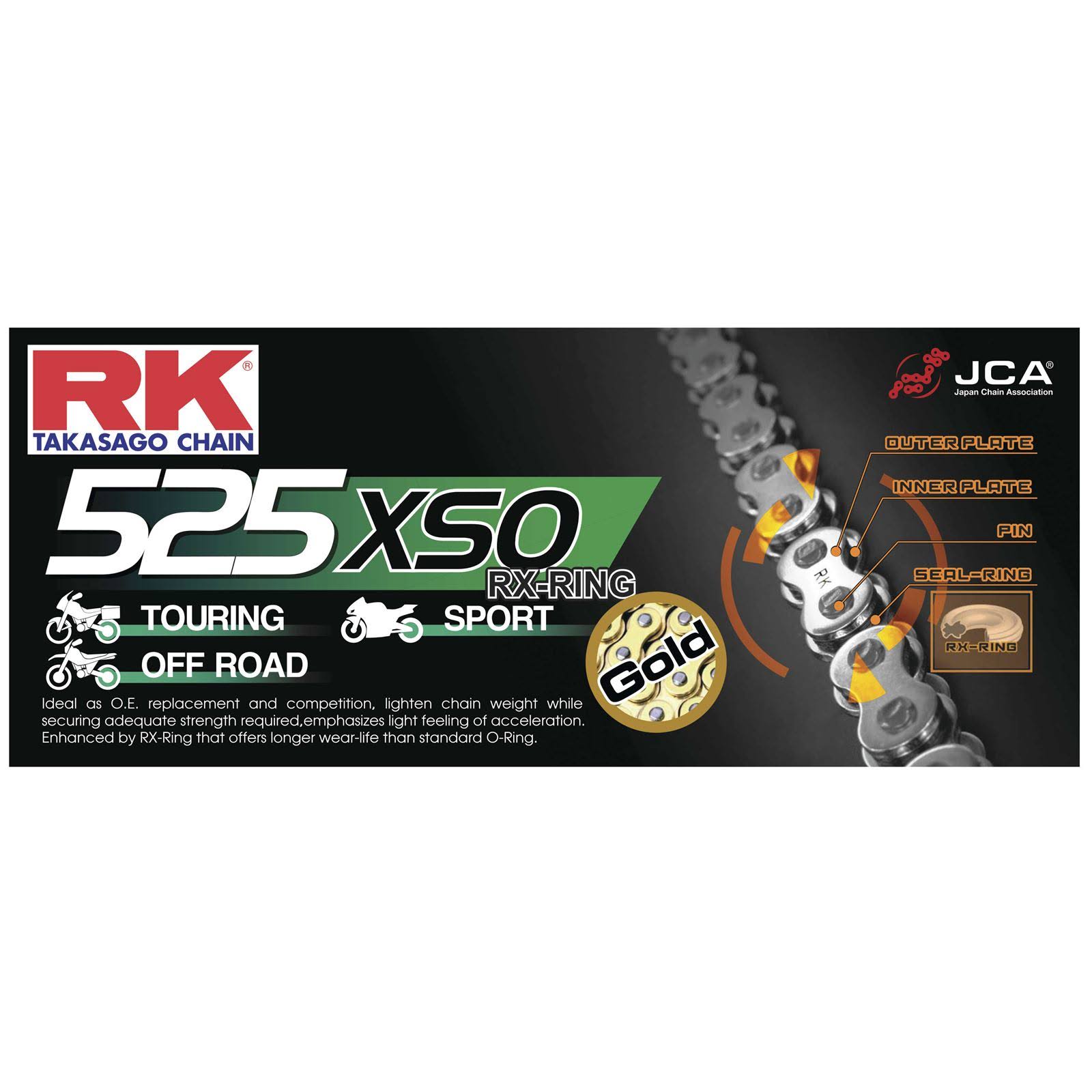 Gold RX-Ring Chain 116 Link A543