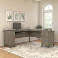 Ash Gray Reversible L-Shape Desk R424435