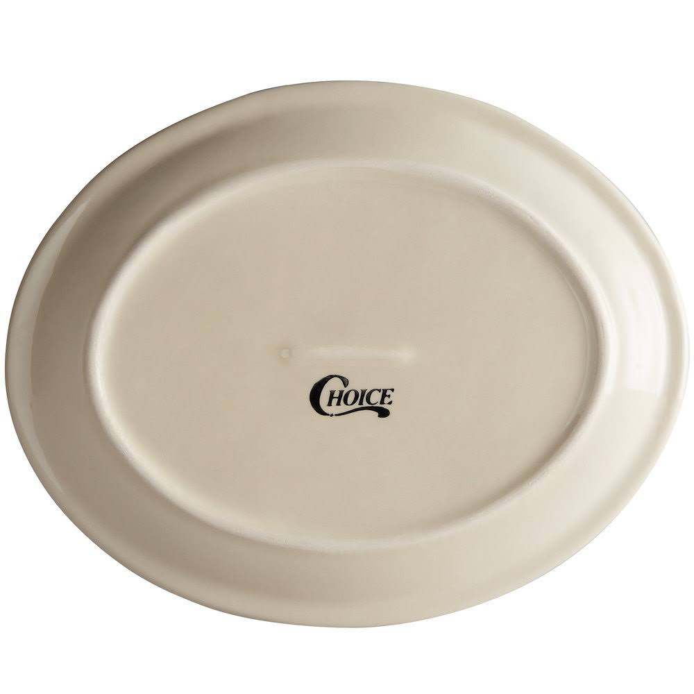 Arizona Brown Rim Speckled Stoneware Oval Platter Box of 12 Q293055