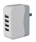 4-Port 4.5amp USB AC Charger with Folding Power Plug Z63657