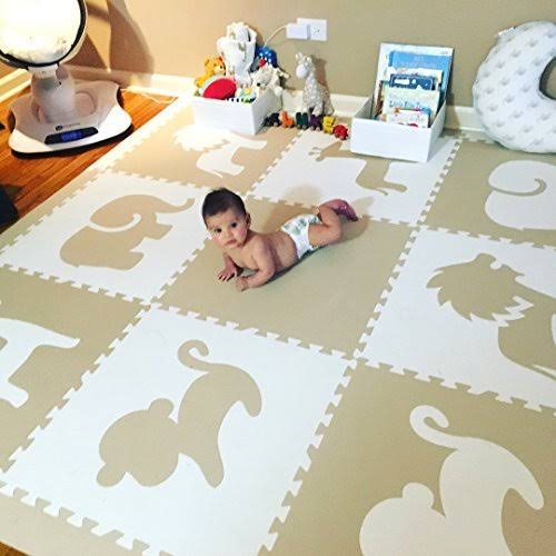 Foam Children&s Playmat Safari Animals Theme Tiles T2408