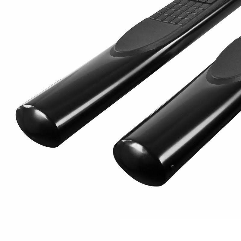 Black Quad Cab Side Step Bars Nerf Running Boards Q56106