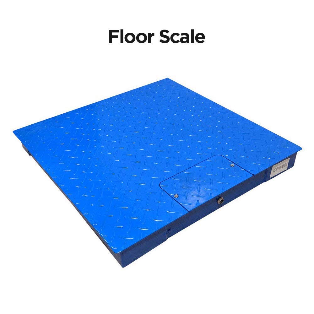 Heavy-Duty Industrial Floor Scale with Carbon Steel Ramp Bundle Set W7804
