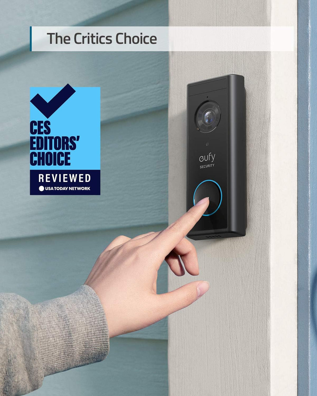 Wireless Add-on Video Doorbell with 2K Resolution and 2-Way Audio R403