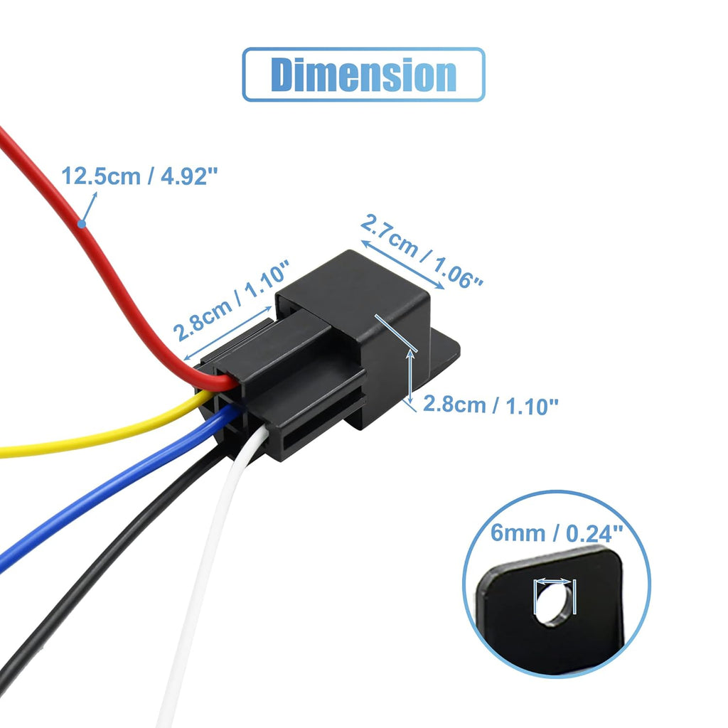 5 Pin DC 48V 40A Car Motor Fuse Relay Switch with Harness D4897