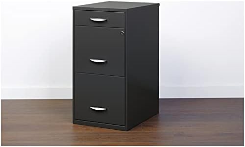 18 inch 3 Drawer Metal File Cabinet with Pencil Drawer Charcoal A3522